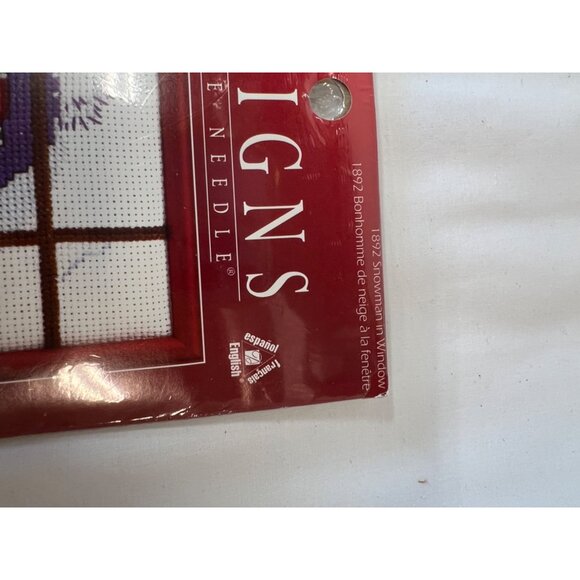 Christmas Traditions Snowman In Window Cross Stitch Kit 6" X 6" - Picture 4 of 6